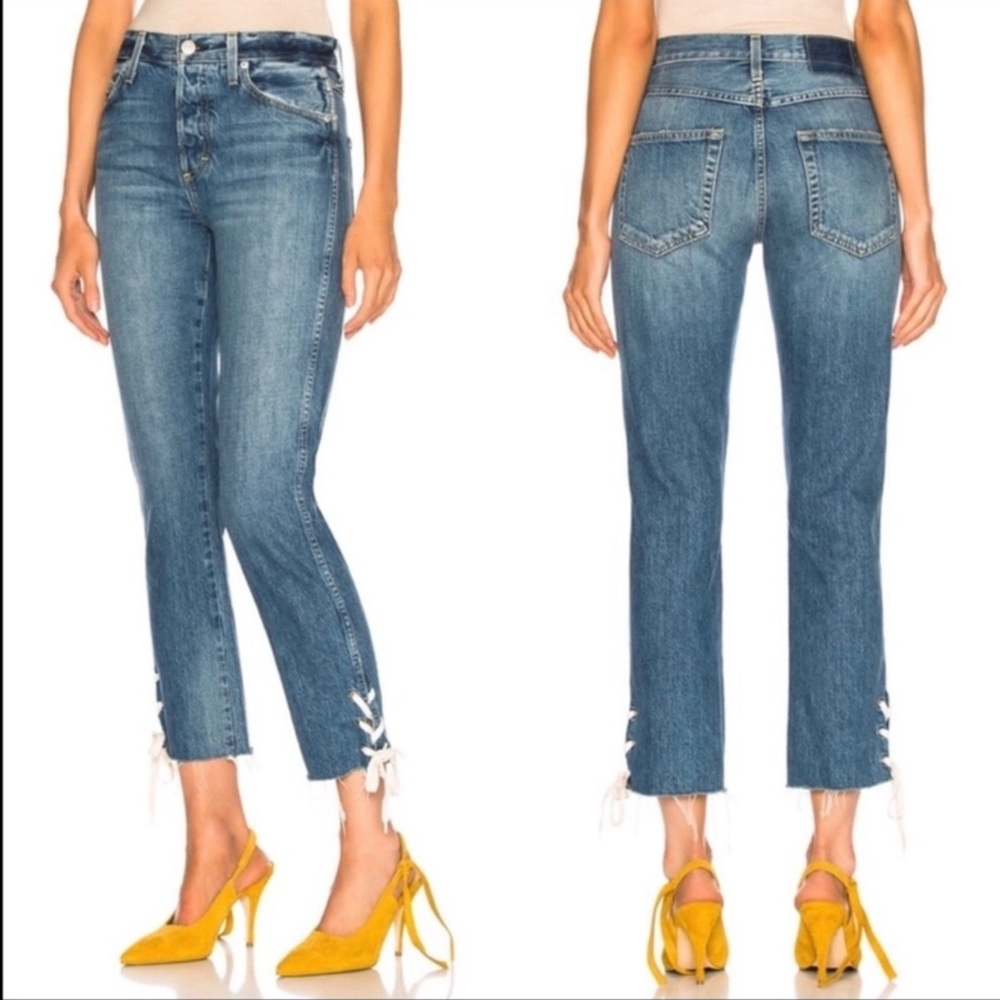 AMO Babe Lace Up Love Note Jeans Sz 30